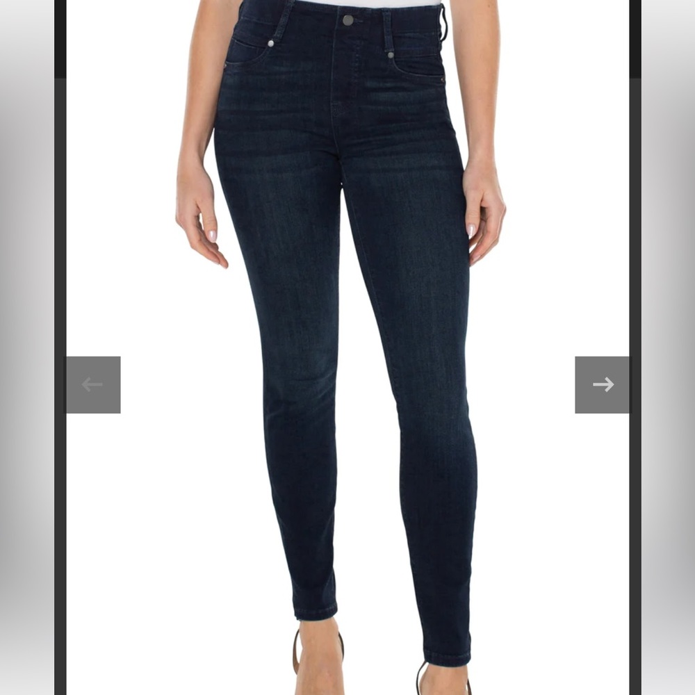 Liverpool Dark Wash Ankle Skinny Jeans